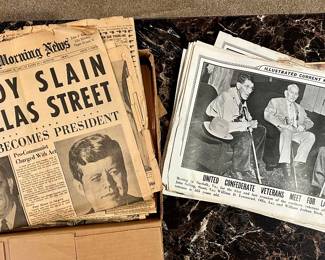 Original newspapers from JFK 1963 assassination 