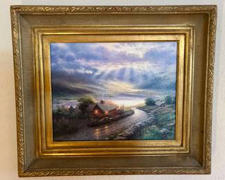 Beautiful Thomas Kinkade framed print 