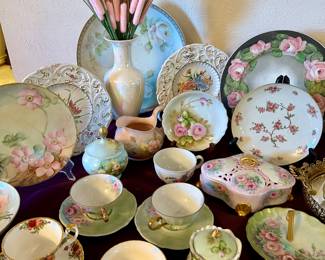 Gorgeous collectibles including hand painted Rosenthal plates, Nippon, Bavarian china