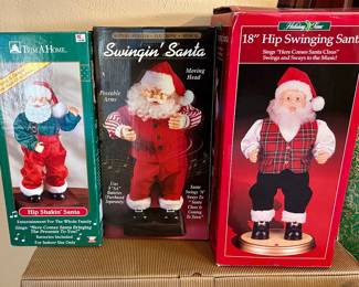 Animatronic dancing Santas