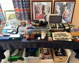 Selection of office supplies & other sports collectibles