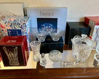 Collection of Crystal including Mikasa & Gorham still in boxes 