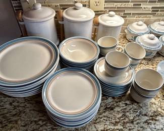 Very nice complete stoneware dish set