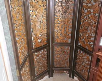 Carved Teak room divider