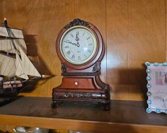 Bulova mantel clock with drawer