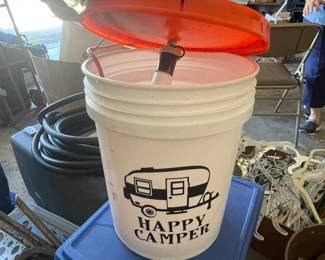 Happy Camper 5 gallon bucket tree light