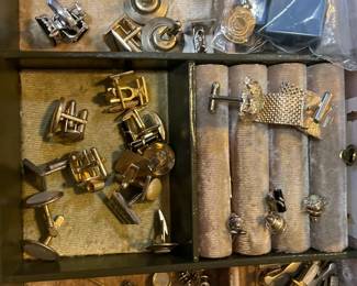 Vintage gold and silver cuff links.