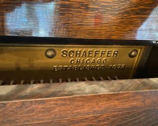 Schaeffer Chicago upright piano.