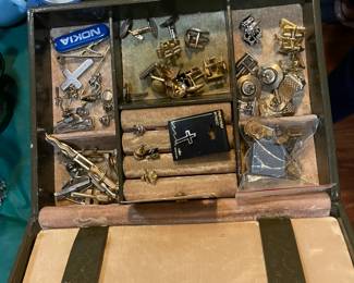 Vintage gold and silver cuff links.