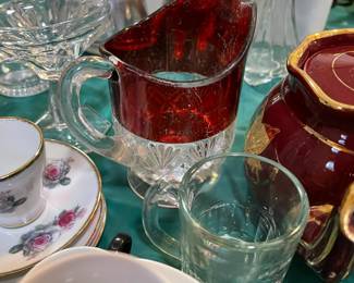 Kings Crown Ruby Flash glassware