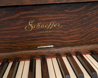 Schaeffer Chicago upright piano.