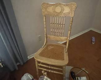 French provincial cane seated chair. 