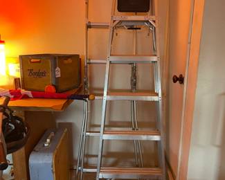 A frame and straight ladders