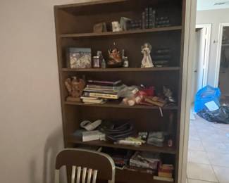 Six shelf bookcase.