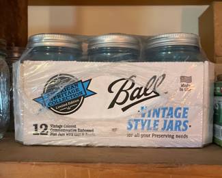 Ball Vintage blue canning jars