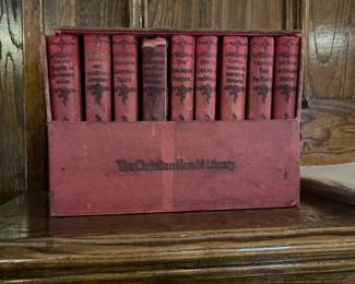 Antique Christian Herald Library full book set.