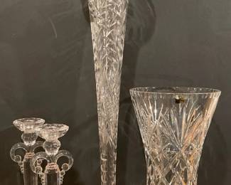 Leaded Crystal Vases And Candlesticks