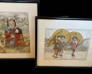 Wood Block Etchings by Willy Seiler