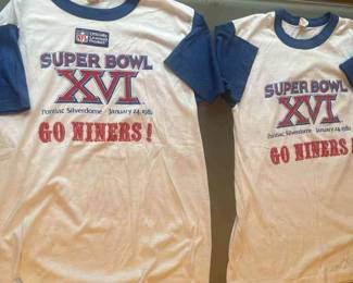 Vintage 1982 Superbowl XVI Go Niners TShirts