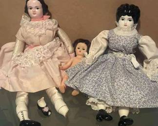 Vintage Porcelain Dolls And More