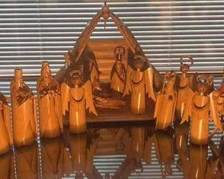 Bamboo Nativity Scene