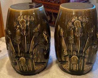 Thai Celadon Glazed Garden DrumTables