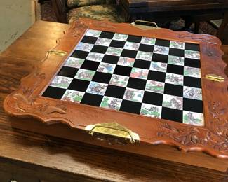 Chinese Chess Set - 2 pawns and  2 knights missing - priced accordingly