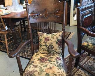 Platform rocker.  Beautiful Dark Oak