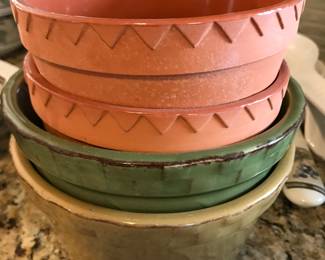 Love these colorful crocks