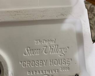 #141	snow village Crosby house 2000 with light	 $30.00 
