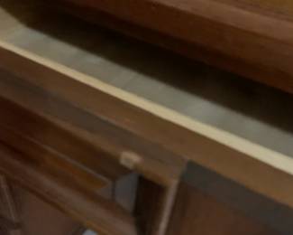 #30	Solid Wood Roll Top Desk - 13 Drawers w/cubbies and marble top. Dovetailed Drawers. 56x25x51 (as pictured chip)	 $500.00 
