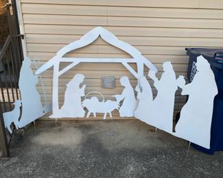 #209	Outside	Metal Cut 2 pc Nativity Scene	 $175.00 
