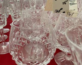 #161	waterford lismore 5 1/4 inch  (6) brandy glasses 	 $120.00 
