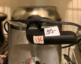 #136	villa ware waffle maker that flips	 $35.00 
