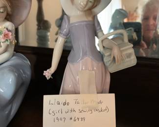 #115	Llardo Tailor made girl with sewing basket 1997 #6489	 $25.00 
