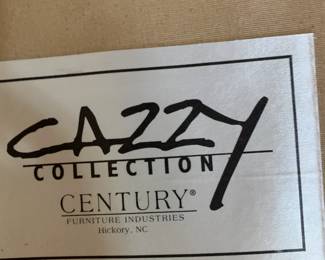 #27	Cazzy Collection by Century" - Chaise Lounge, Paisley Fabric. Button Cushion, Channel Back . 33x52x35	 $200.00 
