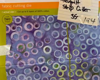 #193	Go! Accuquilter strip cutter 4 inch 	 $35.00 
#194	Go!Accu quilt strip cutter 	 $35.00 
#195	Go! Accuquilt strip cutter	 $35.00 
