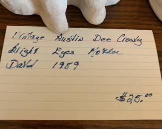#121	Vintage Austin Dee Crowley bright eyes boy and girl statue	 $25.00 
