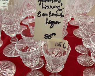 #156	Waterford Lismore 3.5 inches 8 small cordial liquor	 $80.00 
