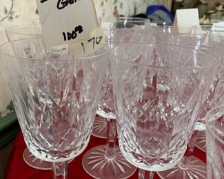 #170	Waterford 9.25  set of 6 water glasses	 $100.00 
