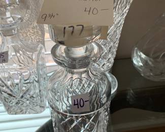 #177	Waterford 9 3/4 decanter	 $40.00 
