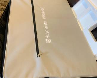 #198	Husqvarna Viking Designer Epic Sewing and Embroidery Machine w/all included Attachments including the largest hoop on the market approx 10x14 with User manuals, Extra feet, extra hoops , walking foot, bobbins, cords and much more.  In excellent condition and working order.  	 $3,000.00 
