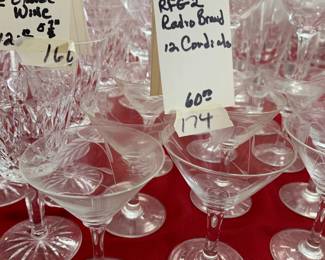 #180	crystal	RFG 2 Radio brand 12 cordials 	 $60.00 			

