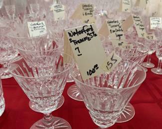 #155	Waterford Tremore  wine glasses  5.5 inch  set of 7	 $100.00 
