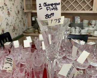 #183	crystal	Waterfore Millennian peace 2 champangna flutes 	 $80.00 			

