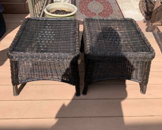 #70	Pair of Plastic Wicker End Tables (20 each)	 $40.00 
