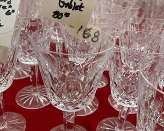 #168	Waterford Lismore set of (4 )6-inch wine goblets	 $80.00 

