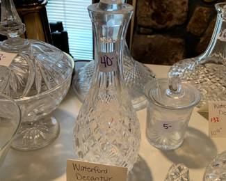 #130	waterford decanter 11 inches	 $40.00 
