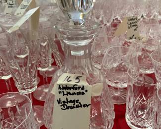 #165	Waterford Lismore vintage decanter 	 $125.00 
