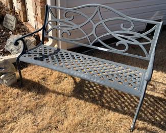 #91	aluminum sofa patio 51	as is paint $75.00 
